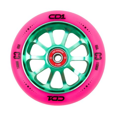 CORE CD1 Spoked Stunt Scooter Wheels 110mm - Pink/Teal £49.99